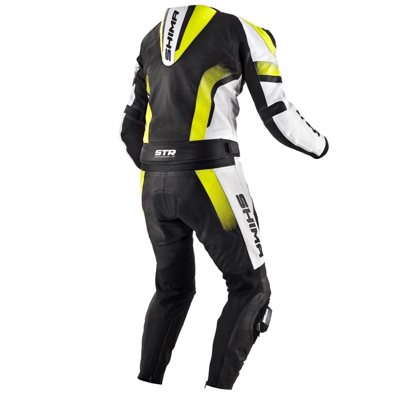 Shima STR motociklističko odijelo crno-bijelo-fluo žuto rasprodaja