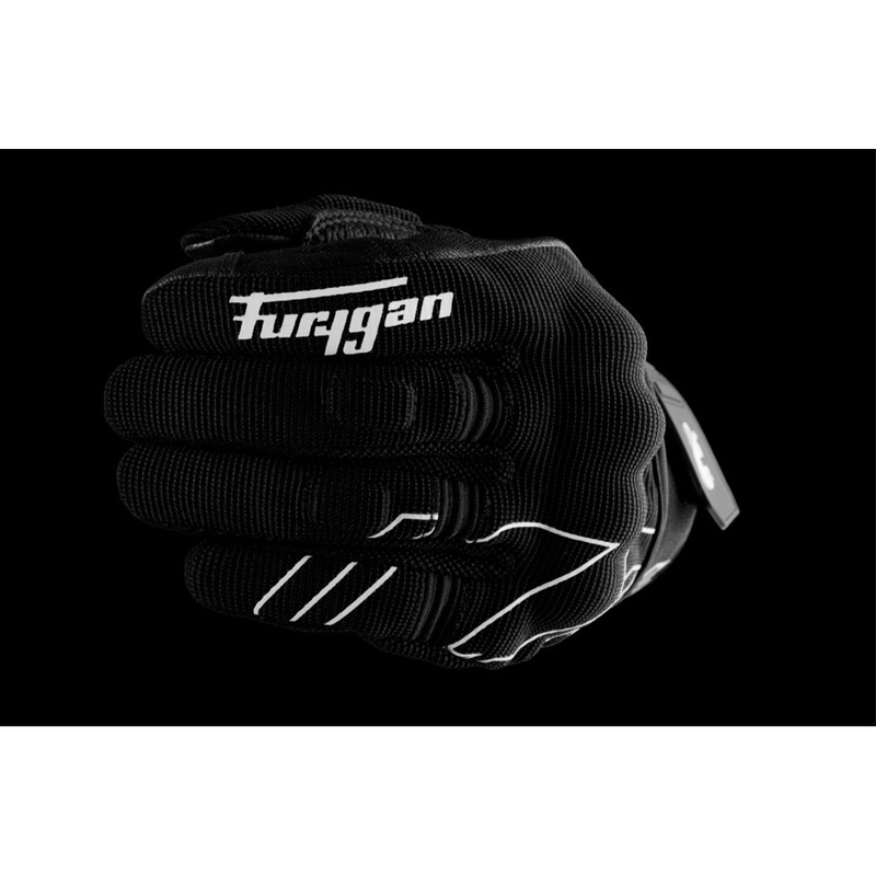 Furygan Jet Neon D3O motociklističke rukavice crno-bijele