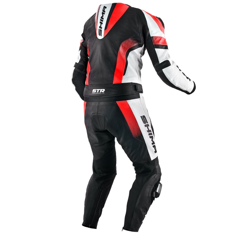Shima STR motociklističko odijelo crno-bijelo-fluo crveno rasprodaja