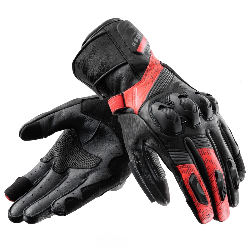 Motociklističke rukavice Rebelhorn Viper crno-sive-fluo crvene