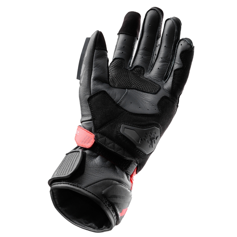 Motociklističke rukavice Rebelhorn Viper crno-sive-fluo crvene