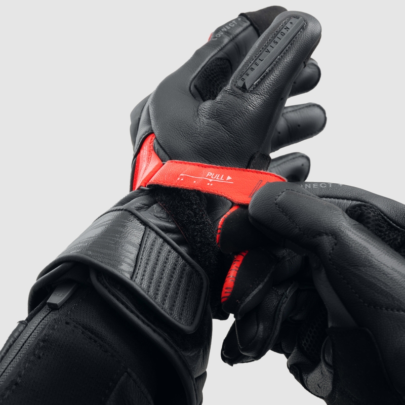 Motociklističke rukavice Rebelhorn Viper crno-sive-fluo crvene