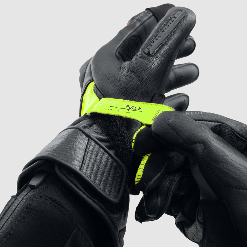 Motociklističke rukavice Rebelhorn Viper crno-sive-fluo žute