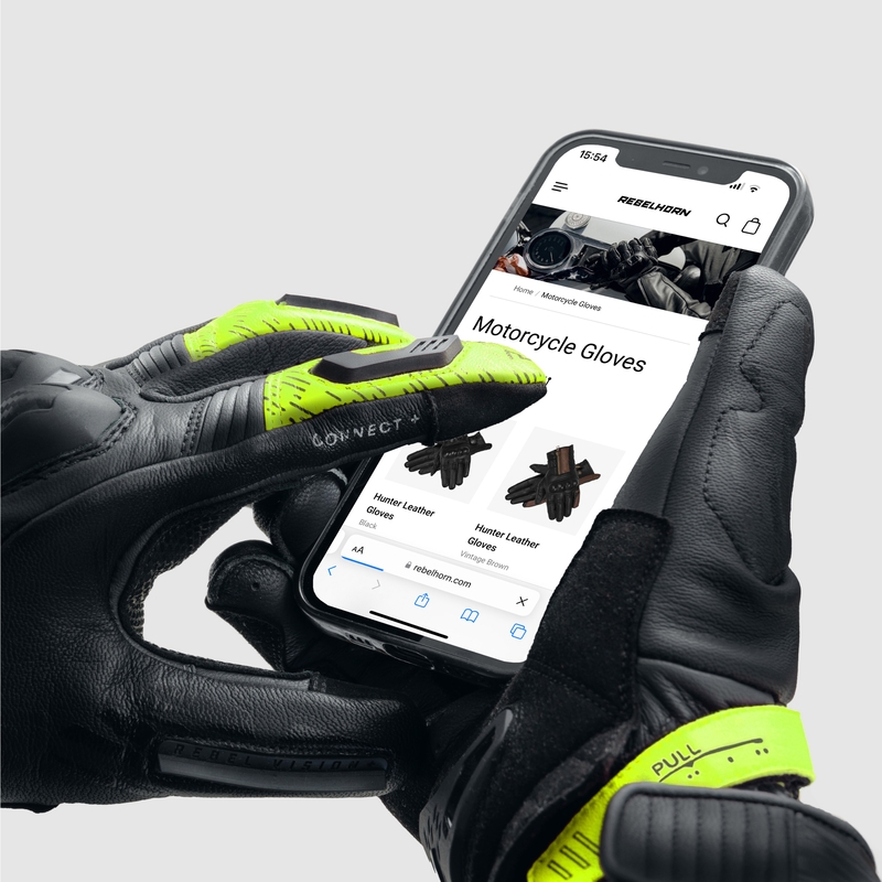 Motociklističke rukavice Rebelhorn Viper crno-sive-fluo žute