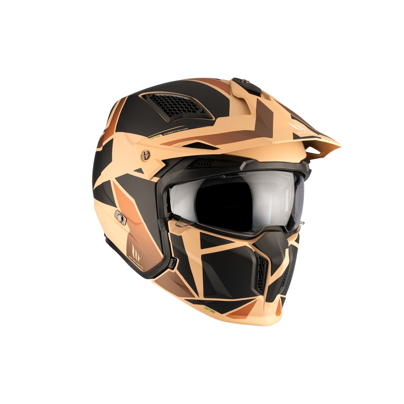 Otvorena kaciga MT Streetfighter SV S P1R B9 crno-smeđa-bež