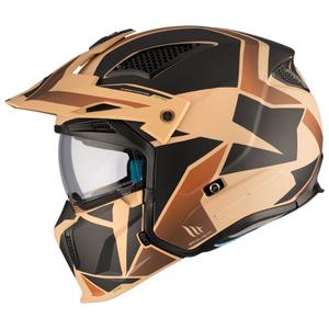 Otvorena kaciga MT Streetfighter SV S P1R B9 crno-smeđa-bež