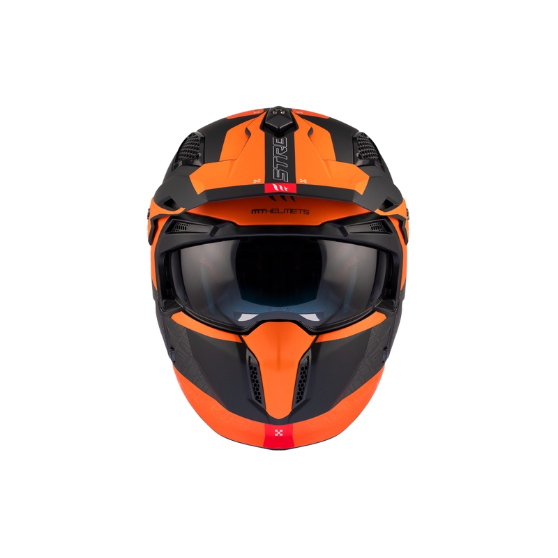 Otvorena kaciga MT Streetfighter SV Totem B4 crno-sivo-narančasta