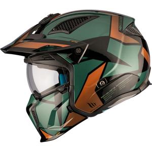 Otvorena kaciga MT Streetfighter SV S P1R A9 crno-smeđe-zelena rasprodaja
