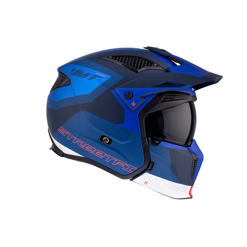 Otvorena kaciga MT Streetfighter SV Totem C17 bijelo-plava