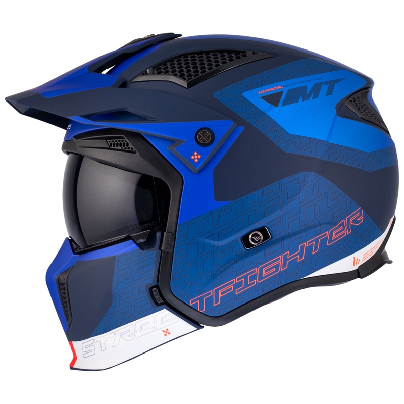 Otvorena kaciga MT Streetfighter SV Totem C17 bijelo-plava