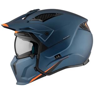 Otvorena kaciga s maskom MT Streetfighter SV S Solid A7 mat plava