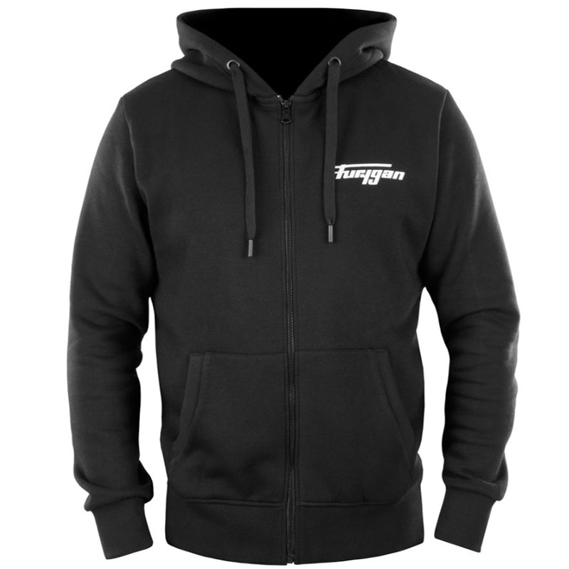 Furygan Corpo Zip majica crno-bijela