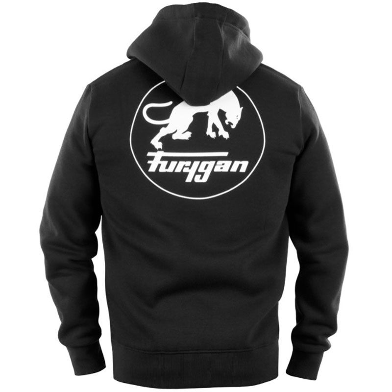 Furygan Corpo Zip majica crno-bijela