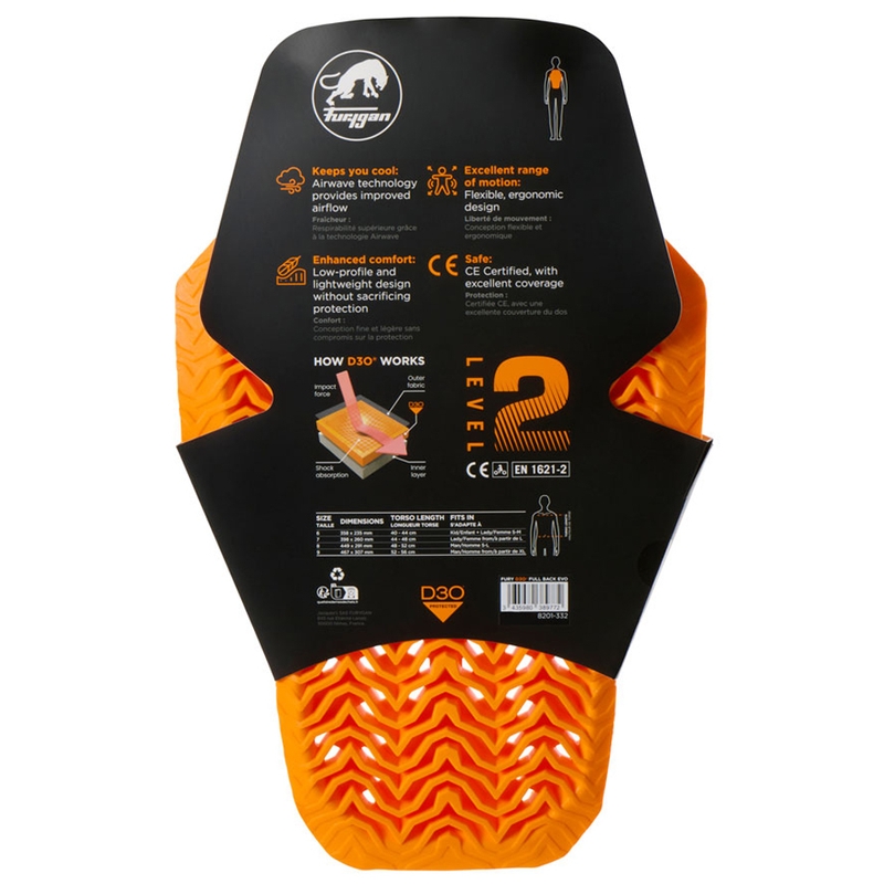 Furygan Full Back Fury D3O® EVO štitnik za leđa