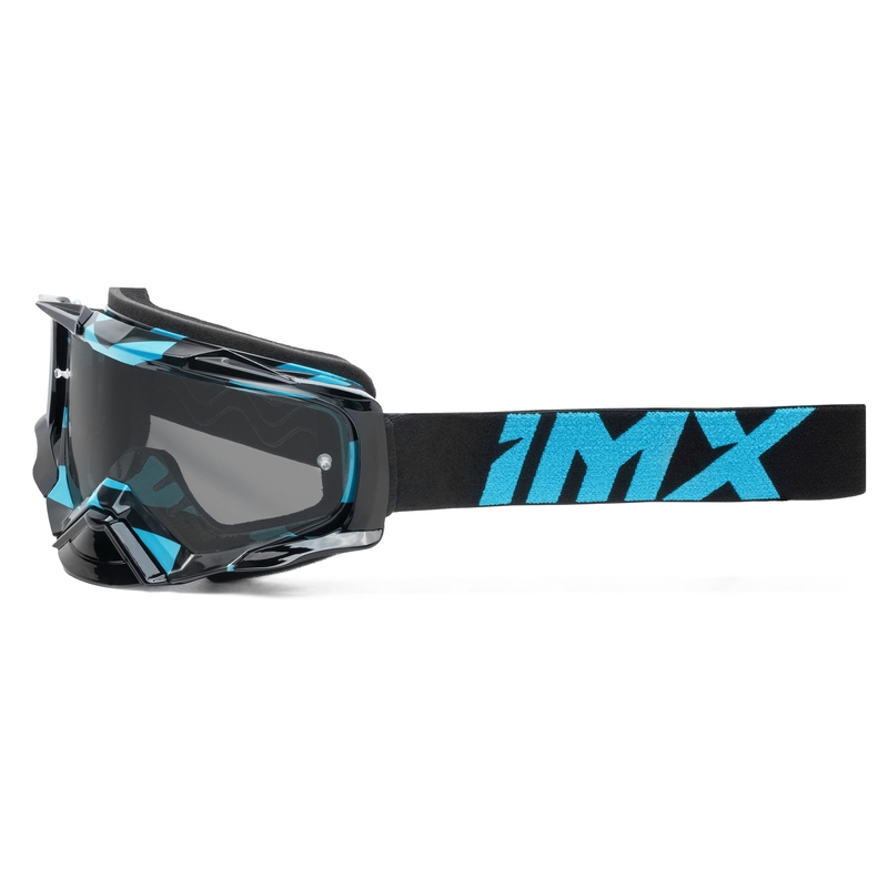 Motocross naočale iMX Dust Graphic crno-plave s prozirnim pleksiglasom