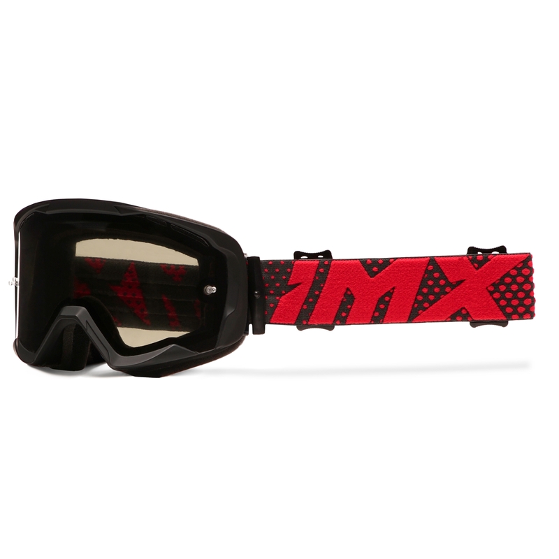 Motokros naočale iMX Endurance Flip crno-crvene s dimljenim pleksiglasom