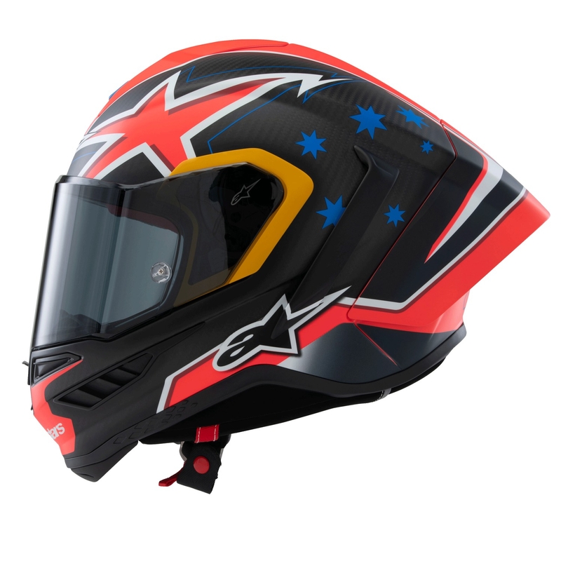 Alpinestars Supertech R10 ograničeno izdanje Jack Miller motociklistička kaciga s punim licem Mat Carbon crveno-plavo-žuto-bijela