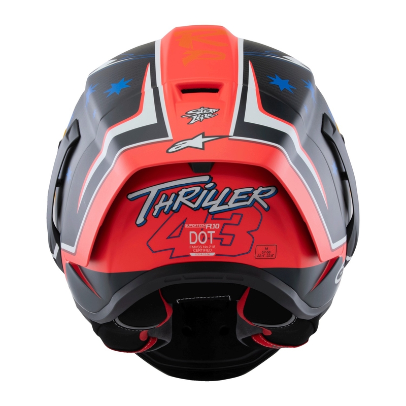 Alpinestars Supertech R10 ograničeno izdanje Jack Miller motociklistička kaciga s punim licem Mat Carbon crveno-plavo-žuto-bijela