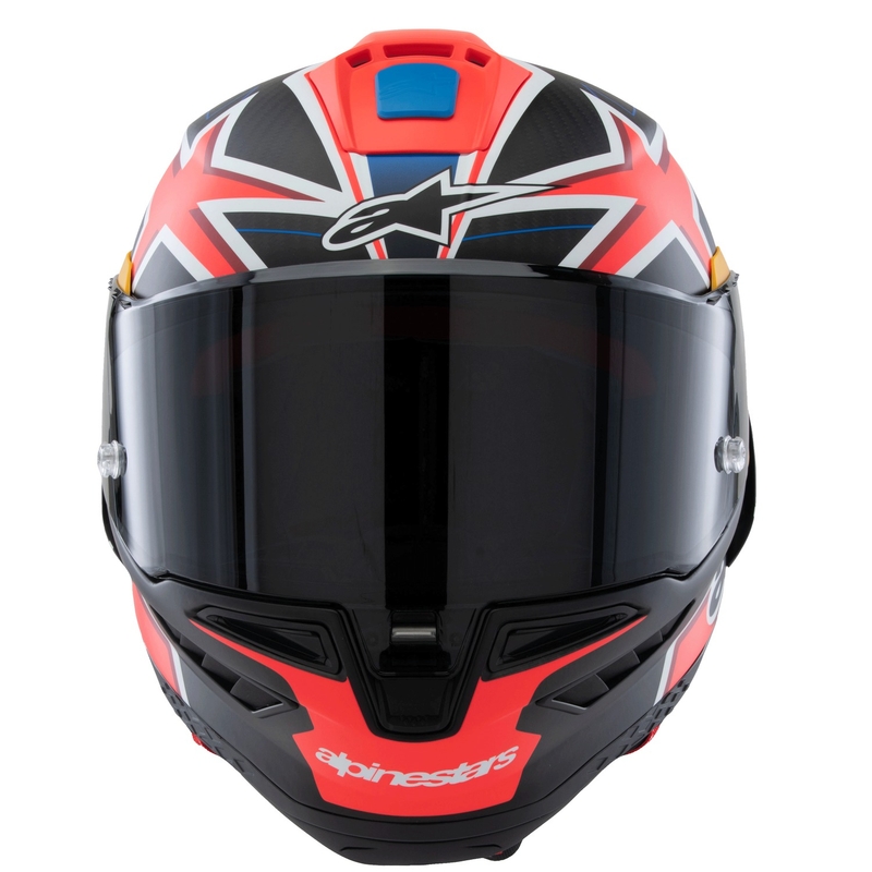 Alpinestars Supertech R10 ograničeno izdanje Jack Miller motociklistička kaciga s punim licem Mat Carbon crveno-plavo-žuto-bijela