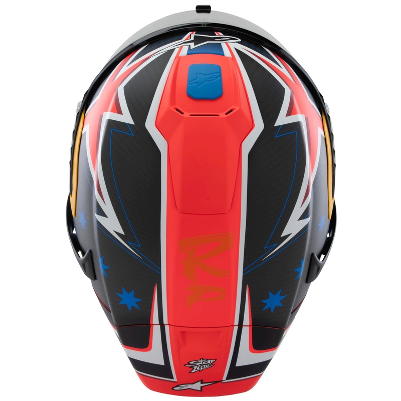 Alpinestars Supertech R10 ograničeno izdanje Jack Miller motociklistička kaciga s punim licem Mat Carbon crveno-plavo-žuto-bijela