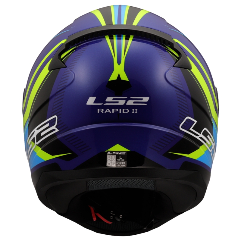 Motociklistička kaciga koja pokriva cijelo lice LS2 FF353 Rapid II Flitz fluo žuto-plava