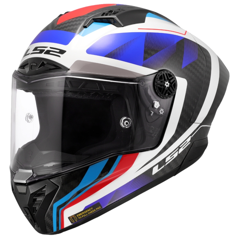 Motociklistička kaciga koja pokriva cijelo lice LS2 FF805 Thunder C GP Aero Raute plavo-crvena