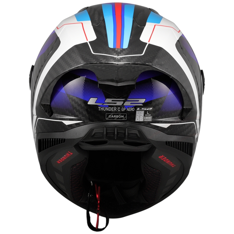 Motociklistička kaciga koja pokriva cijelo lice LS2 FF805 Thunder C GP Aero Raute plavo-crvena
