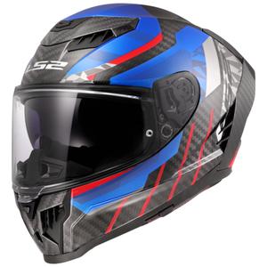 Motociklistička kaciga koja pokriva cijelo lice LS2 FF807 Dragon Trax plavo-crvena
