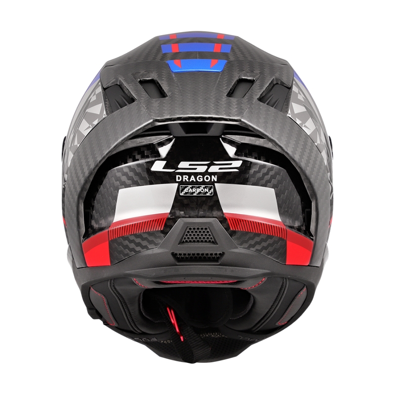 Motociklistička kaciga koja pokriva cijelo lice LS2 FF807 Dragon Trax plavo-crvena
