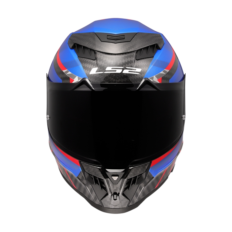 Motociklistička kaciga koja pokriva cijelo lice LS2 FF807 Dragon Trax plavo-crvena