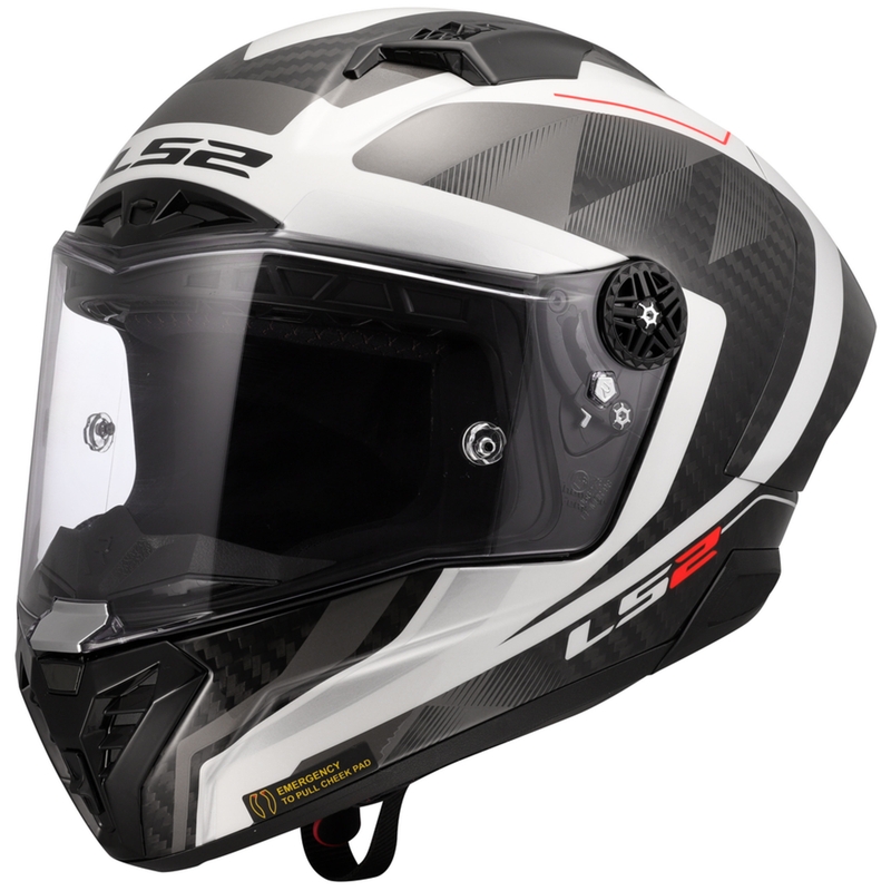 Motociklistička kaciga koja pokriva cijelo lice LS2 FF805 Thunder C GP Aero Raute bijelo-siva
