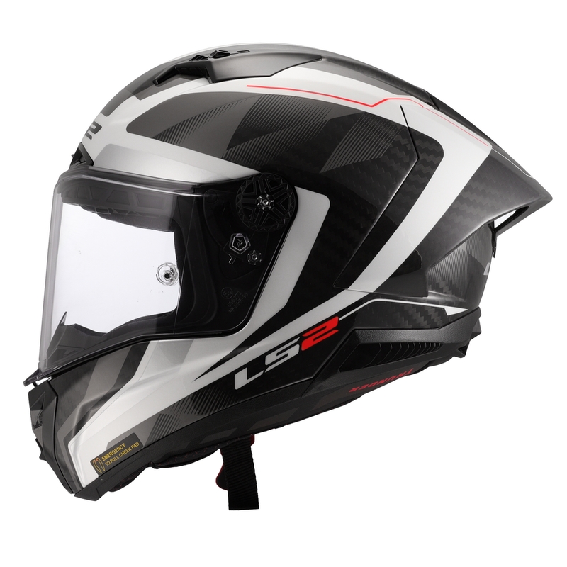 Motociklistička kaciga koja pokriva cijelo lice LS2 FF805 Thunder C GP Aero Raute bijelo-siva