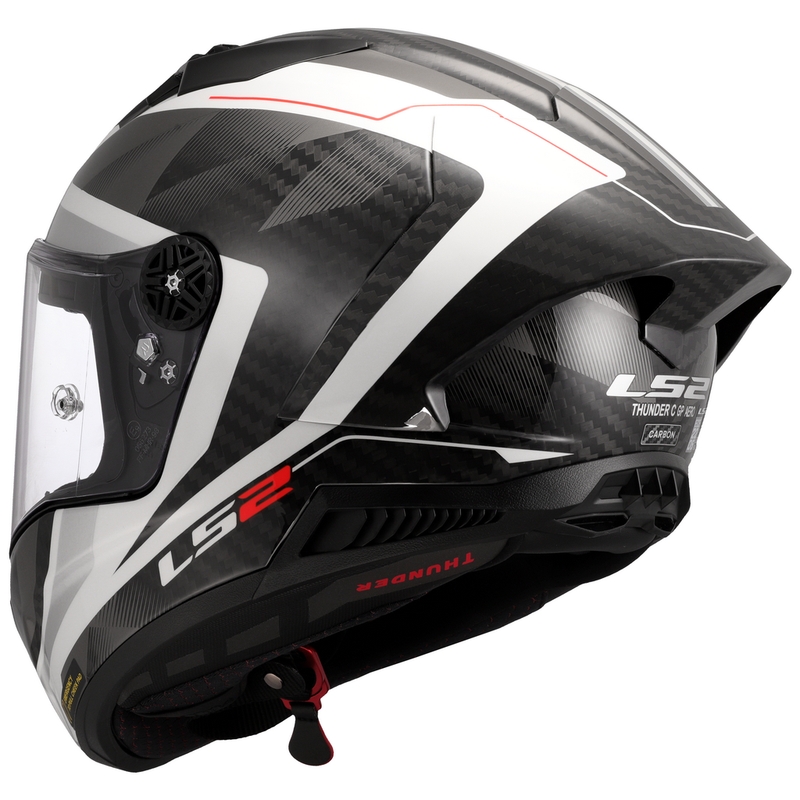 Motociklistička kaciga koja pokriva cijelo lice LS2 FF805 Thunder C GP Aero Raute bijelo-siva