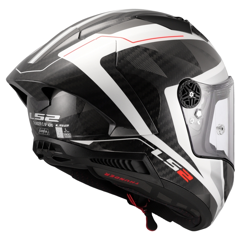 Motociklistička kaciga koja pokriva cijelo lice LS2 FF805 Thunder C GP Aero Raute bijelo-siva