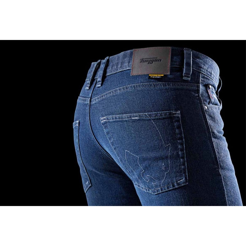 Furygan K12 X Kevlar® ravne motociklističke traperice plave boje