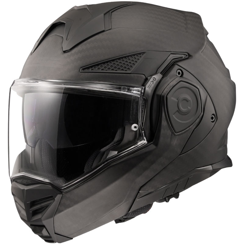 Motociklistička kaciga na preklop LS2 FF901 Advant X Solid Carbon mat crna