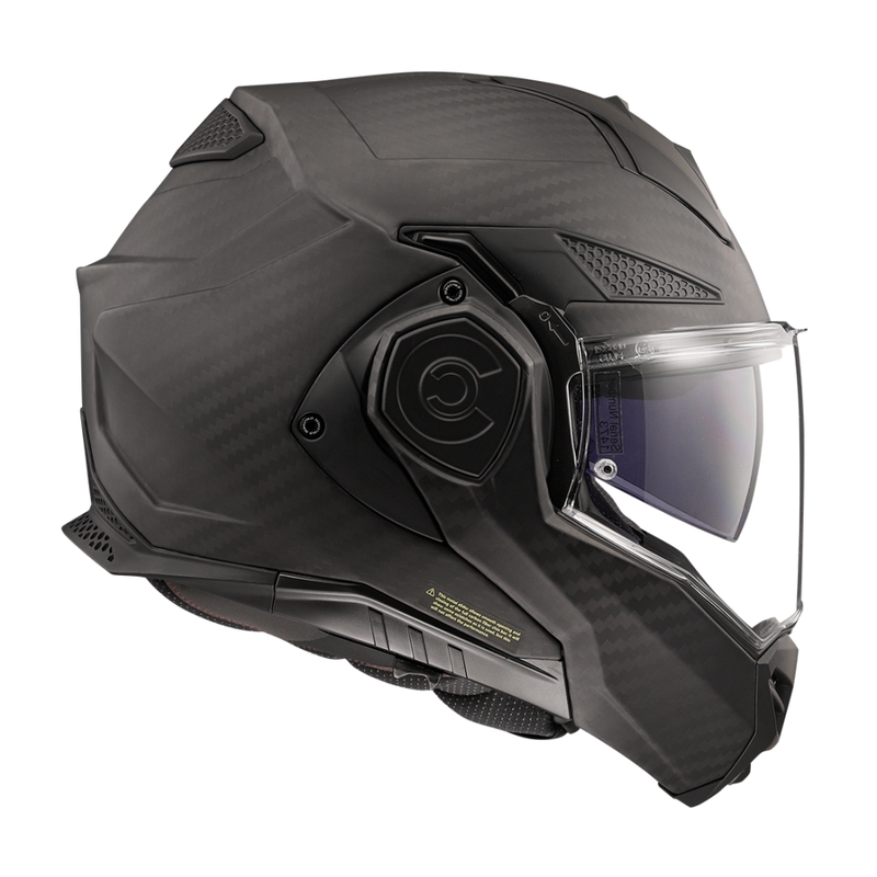 Motociklistička kaciga na preklop LS2 FF901 Advant X Solid Carbon mat crna