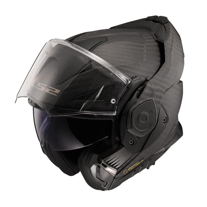 Motociklistička kaciga na preklop LS2 FF901 Advant X Solid Carbon mat crna