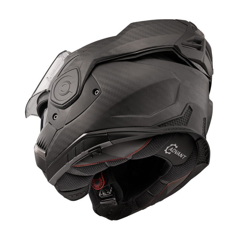 Motociklistička kaciga na preklop LS2 FF901 Advant X Solid Carbon mat crna