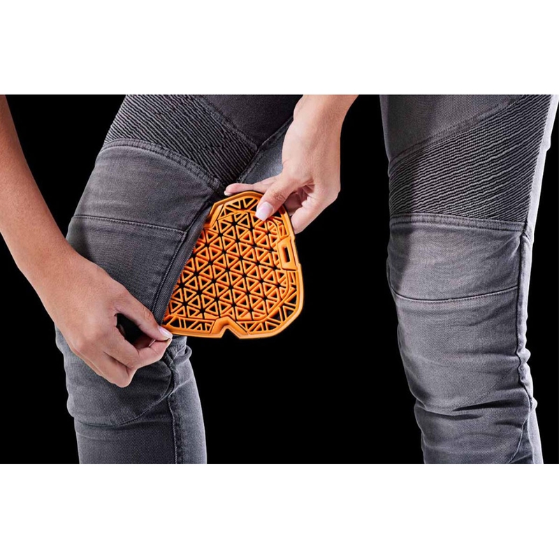 Ženske motociklističke traperice Furygan Purdey Evo Slim sive