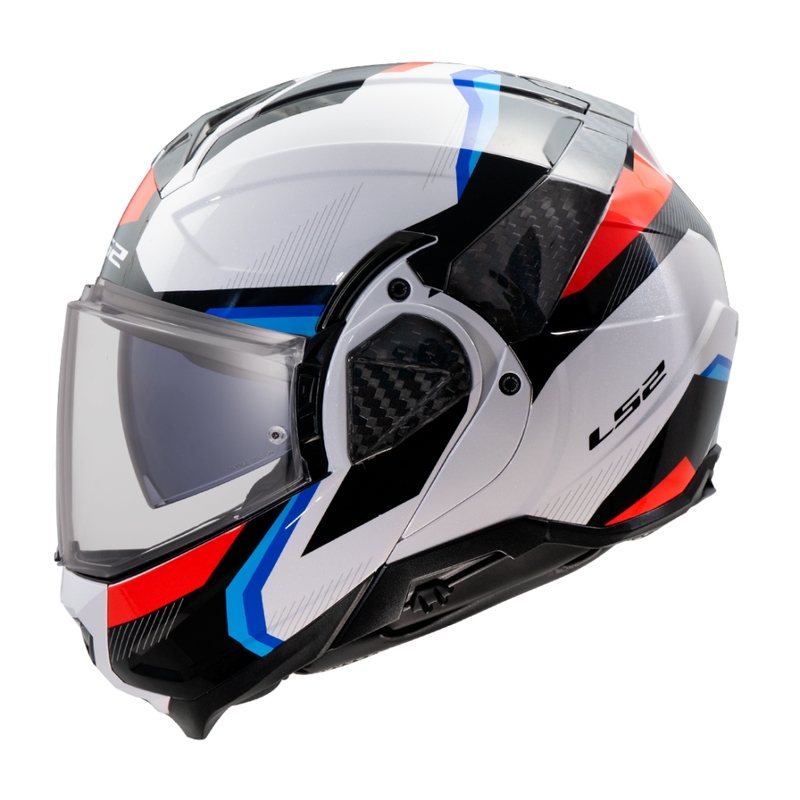 Motociklistička kaciga na preklop LS2 FF910 Advant II Triple bijelo-plavo-crvena