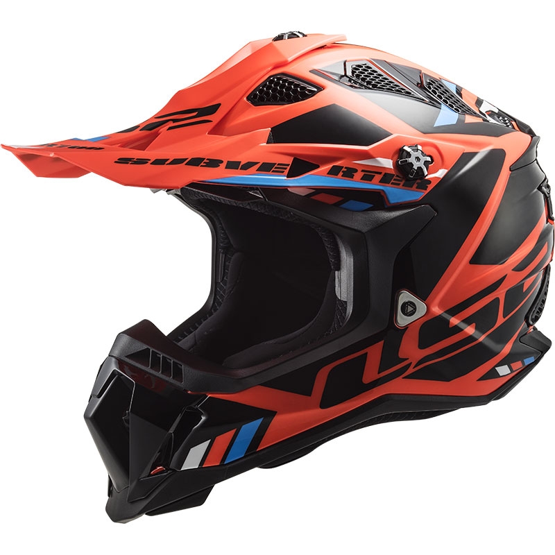 LS2 MX700 Subverter Stomp kaciga za motocross narančasto-crna