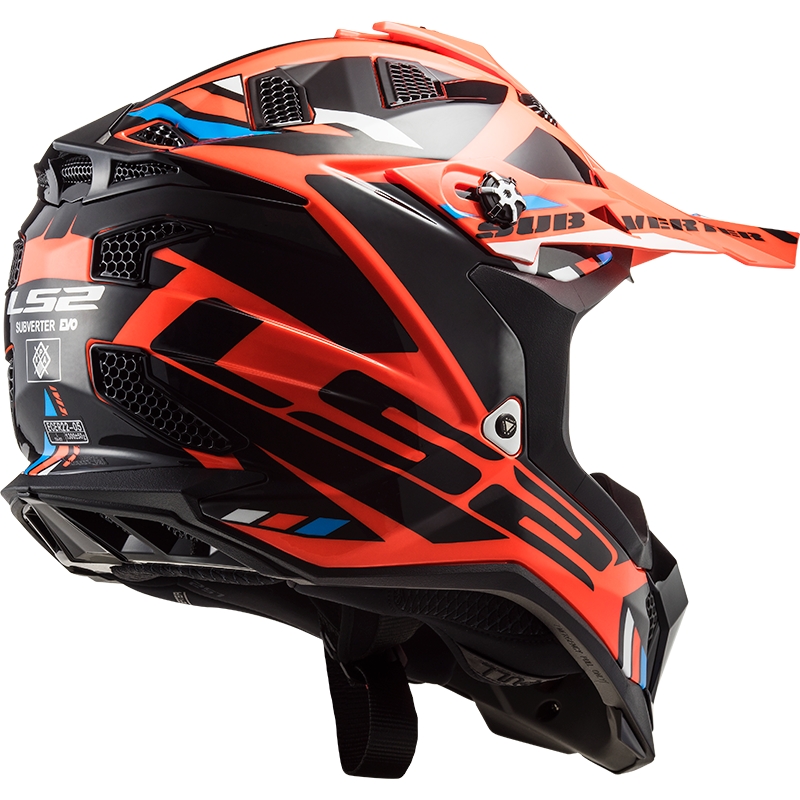 LS2 MX700 Subverter Stomp kaciga za motocross narančasto-crna