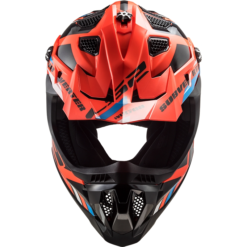 LS2 MX700 Subverter Stomp kaciga za motocross narančasto-crna