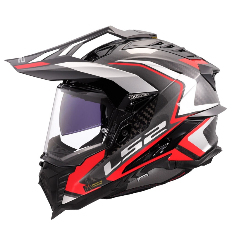 Enduro motociklistička kaciga LS2 MX701 Explorer C Frontier II crvena