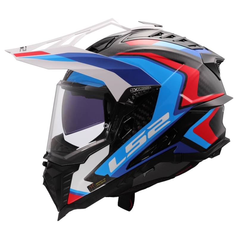 Enduro motociklistička kaciga LS2 MX701 Explorer C Frontier II bijelo-plava