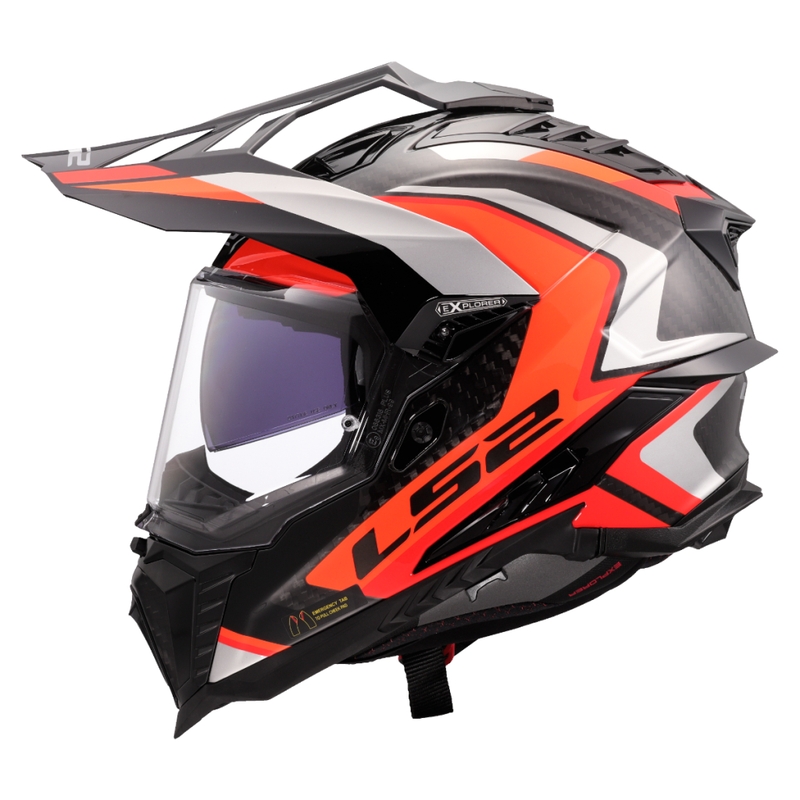 Enduro motoristička kaciga LS2 MX701 Explorer C Frontier II narančasta