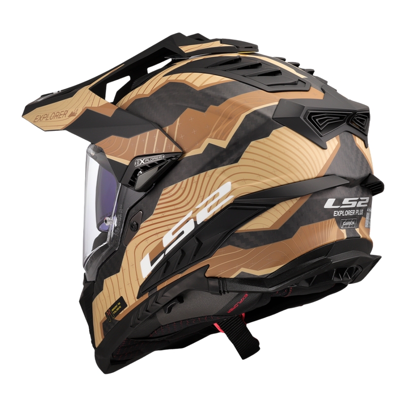 Enduro motociklistička kaciga LS2 MX701 Explorer C Trick smeđa-pješčana