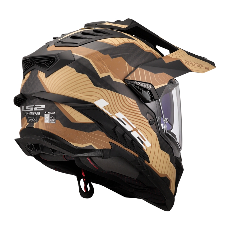 Enduro motociklistička kaciga LS2 MX701 Explorer C Trick smeđa-pješčana