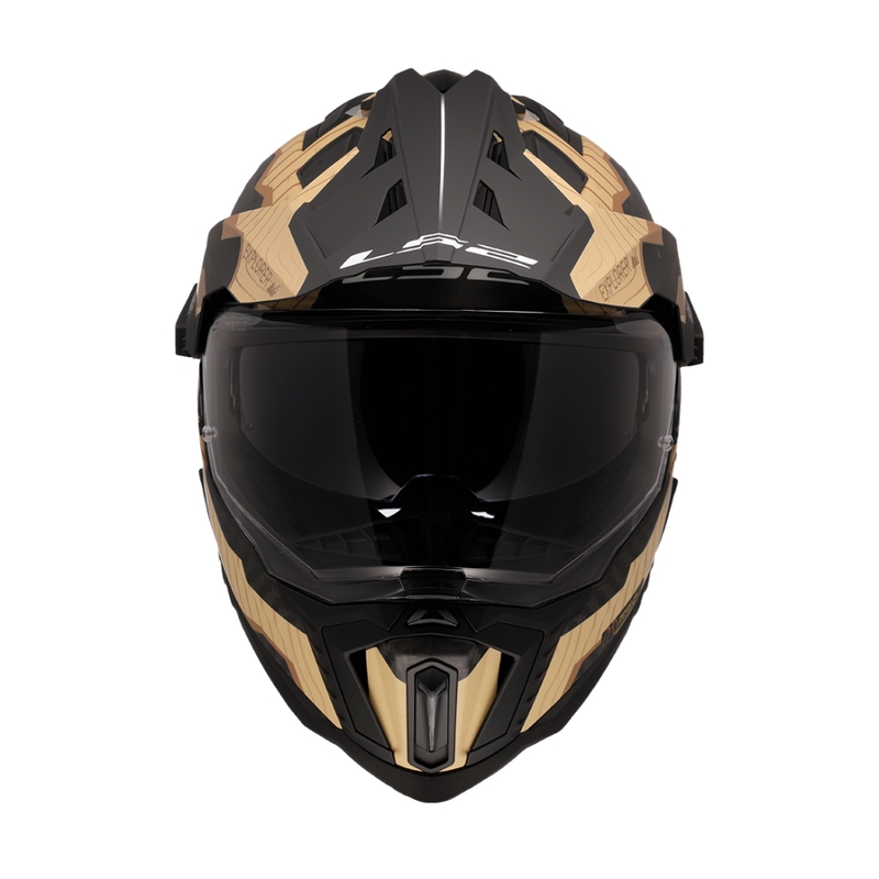 Enduro motociklistička kaciga LS2 MX701 Explorer C Trick smeđa-pješčana
